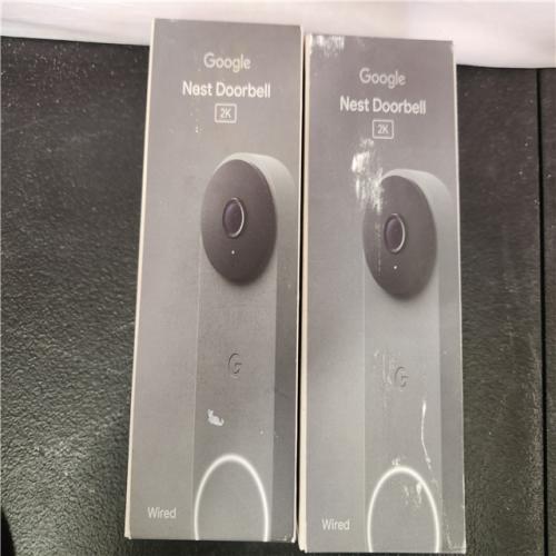 Phoenix AS-IS Google Nest Doorbell (Wired  3rd Gen) - Smart Wi-Fi Video Doorbell Camera (2-Pack)
