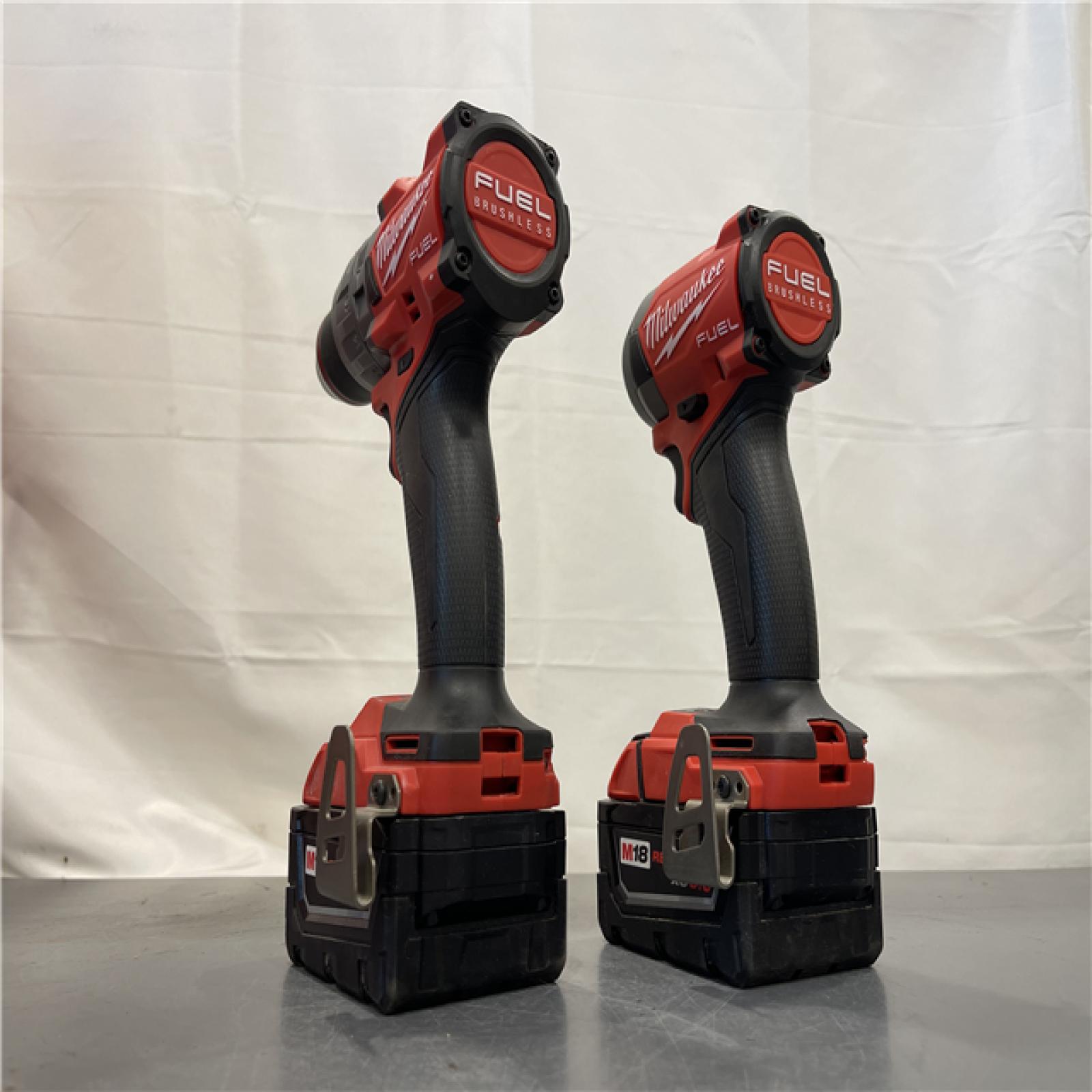 AS-IS - MILWAUKEE FUEL 18V Lithium-Ion Brushless Cordless Hammer Drill and Impact Driver Combo Kit