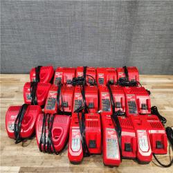 HOUSTON LOCATION - AS-IS MILWAUKEE BATTERY CHARGER PACK QTY - 15