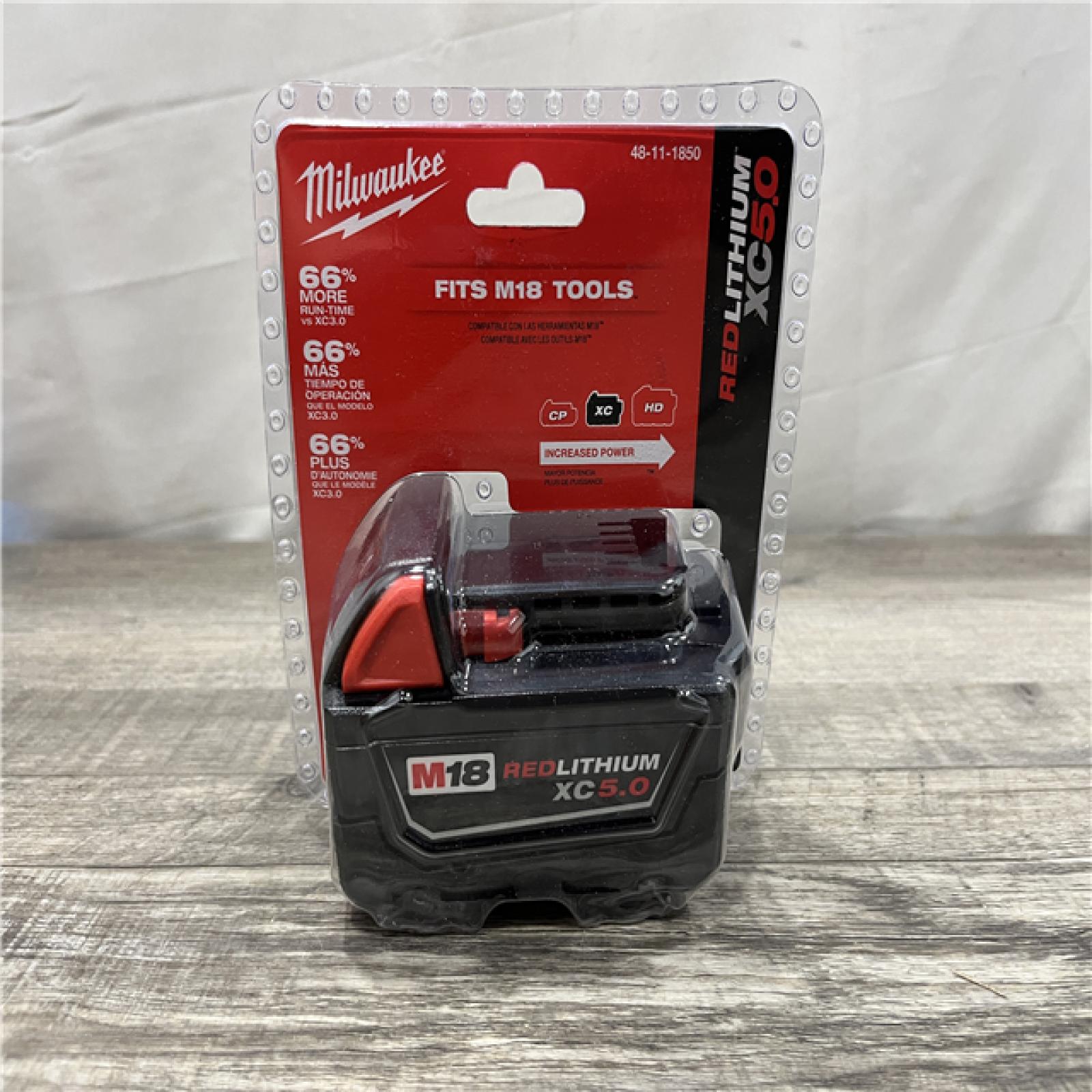 NEW - Milwaukee 18-Volt 5.0 Ah Lithium-Ion XC Extended Capacity Battery Pack