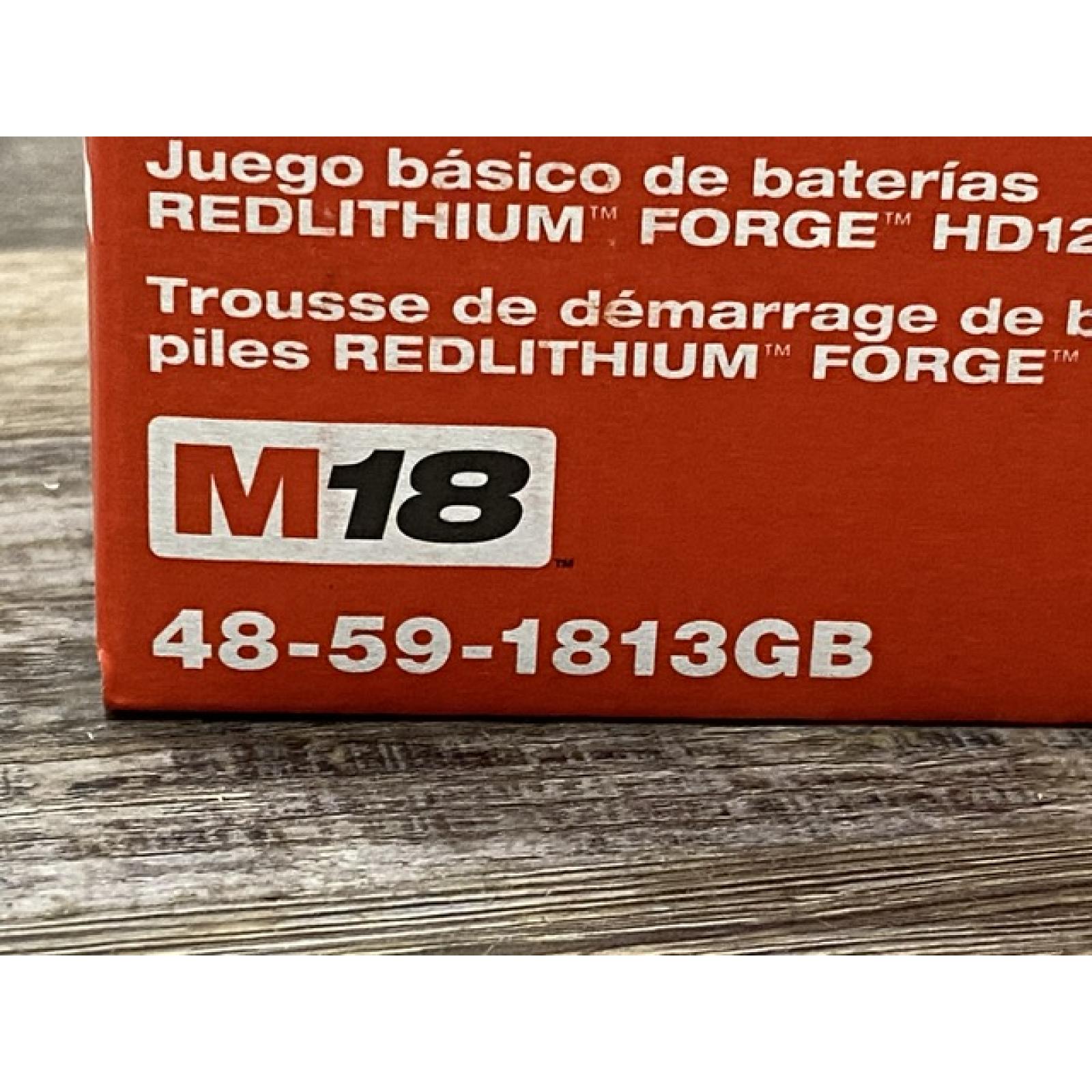 NEW - Milwaukee 18-Volt Lithium-Ion REDLITHIUM FORGE Starter Kit with 12. 0Ah Battery and Charger