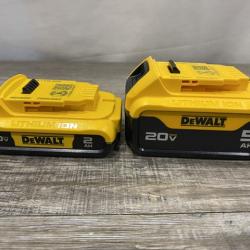 AS-IS DEWALT 20V MAX Lithium-Ion Battery Kit with 5.0Ah and 2.0Ah Battery and Charger