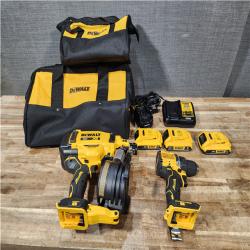 Houston AS-IS DeWalt Nail Gun and Drill and Batteries QTY/3 with Charger QTY/2