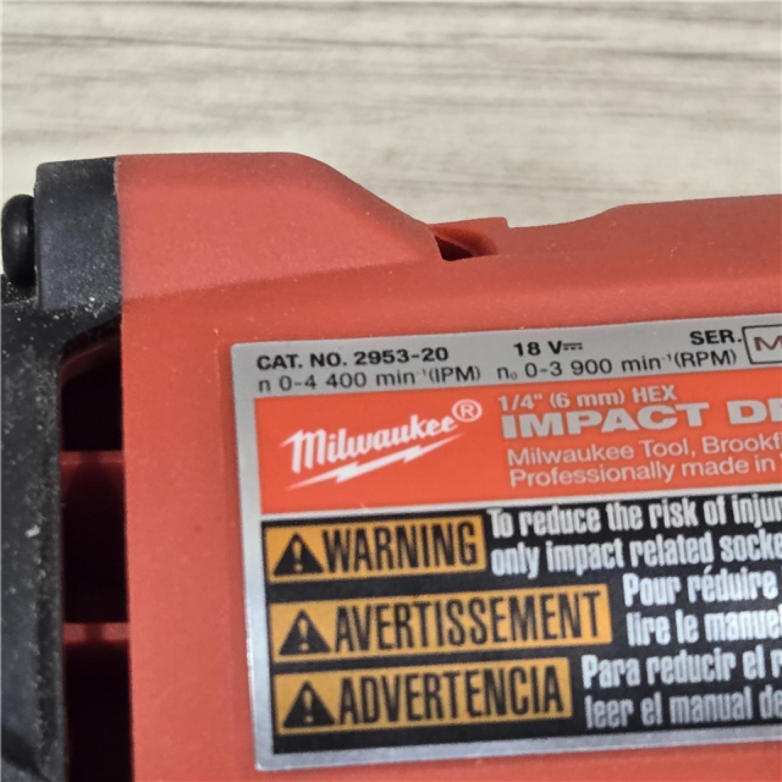 AS-IS Milwaukee 2953-20 18V Cordless 1/4 Hex Impact Driver (Tool-Only)