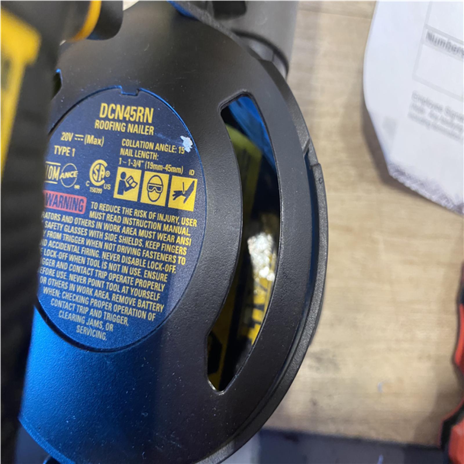 AS-IS DEWALT 20V MAX 15-Degree Electric Cordless Roofing Nailer (Tool Only)