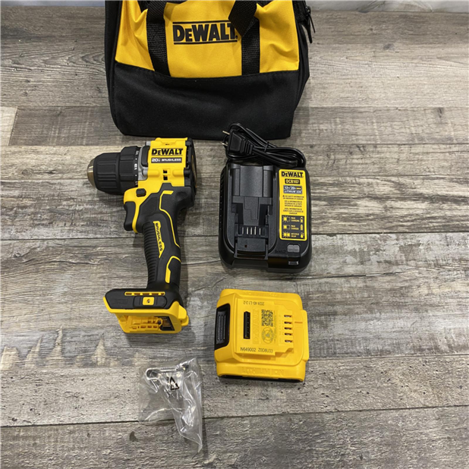 AS-IS DEWALT Atomic 20V Lithium-Ion Cordless Compact 1/2 in. Drill/Driver Kit