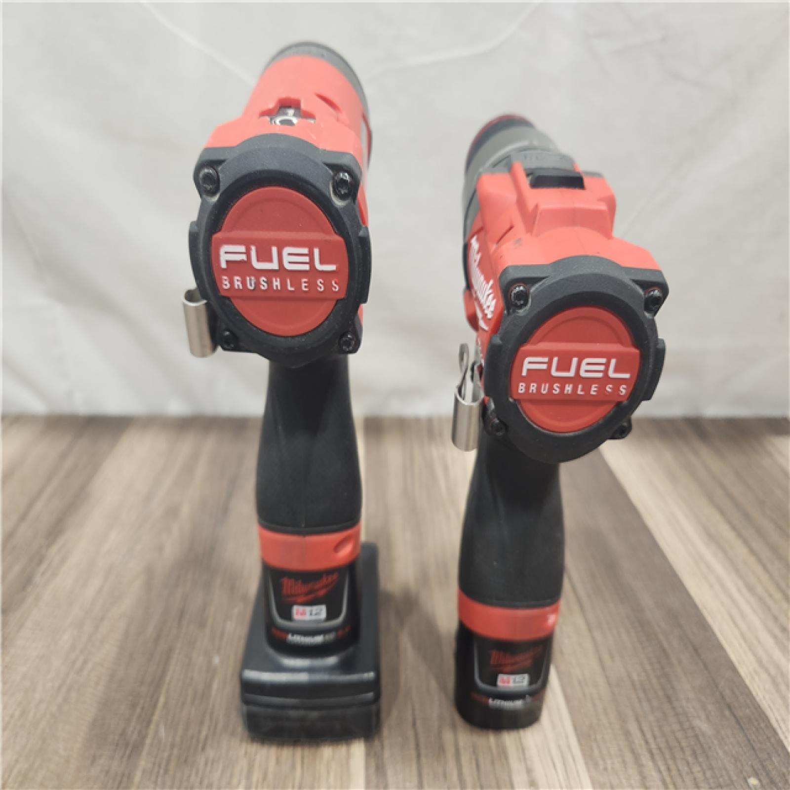 AS-IS- Milwaukee 12V Brushless Hammer Drill and Impact Driver Combo Kit