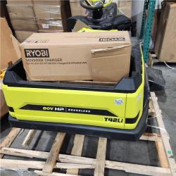 Dallas Location - As-Is RYOBI 80V HP Brushless 42 in. Battery Electric Cordless Riding Lawn Tractor with (3) 80V 10Ah Batteries and Charger