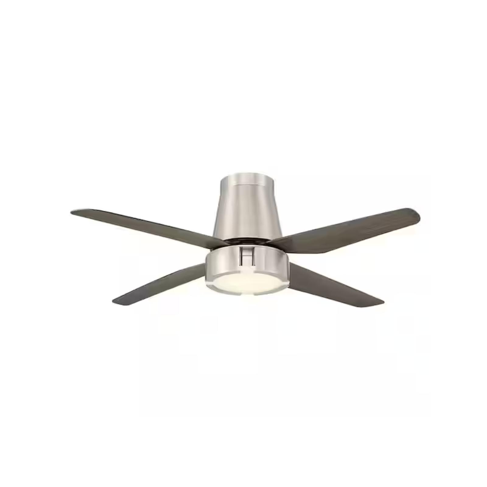 DALLAS LOCATION - Hugh 52 in. Integrated LED Indoor Nickel Ceiling Fan PALLET-(32 UNITS)