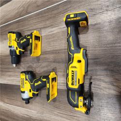 AS-IS DeWalt 20V MAX ATOMIC Cordless Brushless 3 Tool Combo Kit