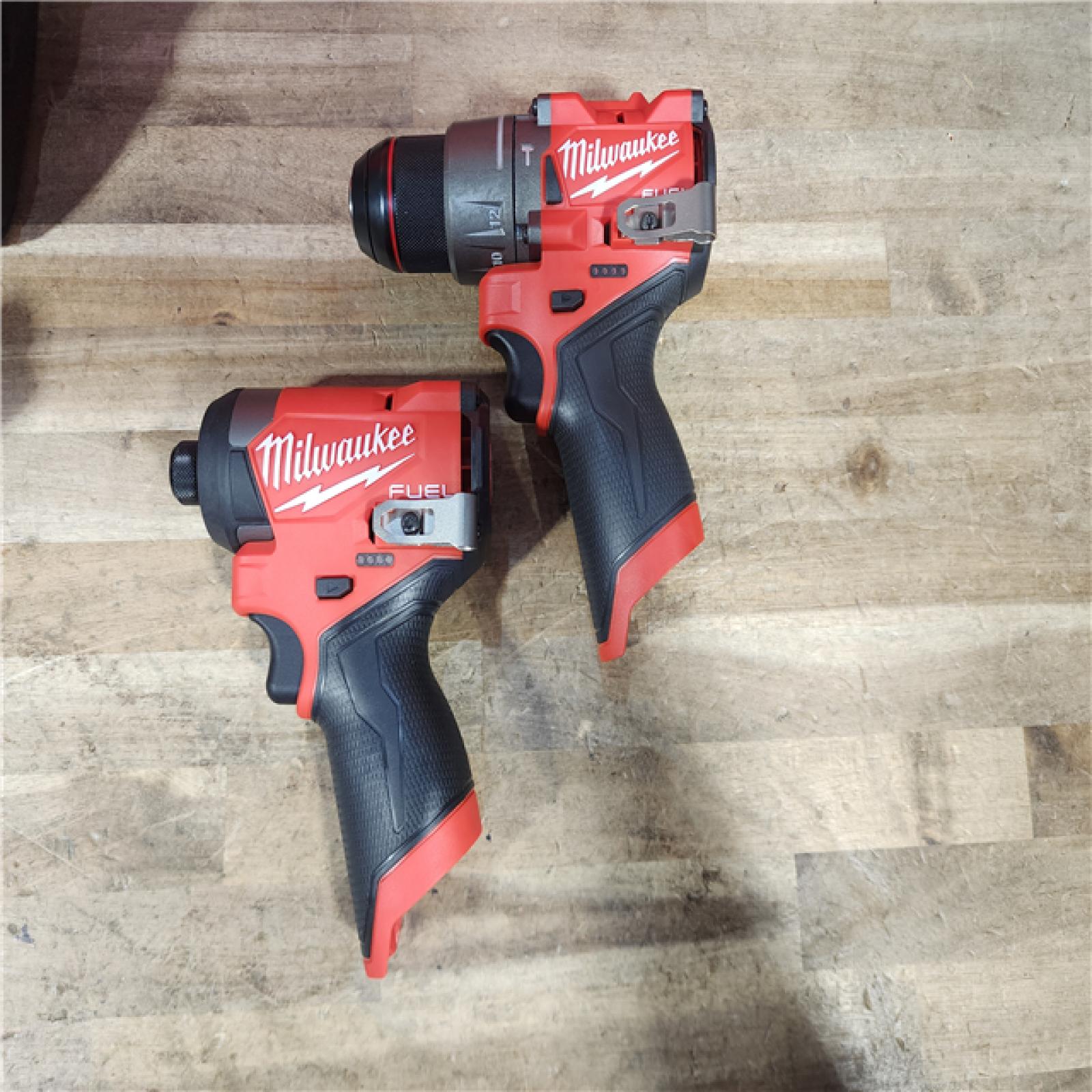 HOUSTON LOCATION - AS-IS (APPEARS LIKE NEW) Milwaukee FUEL 12-Volt Lithium-Ion Brushless Cordless Hammer Drill and Impact Driver Combo Kit