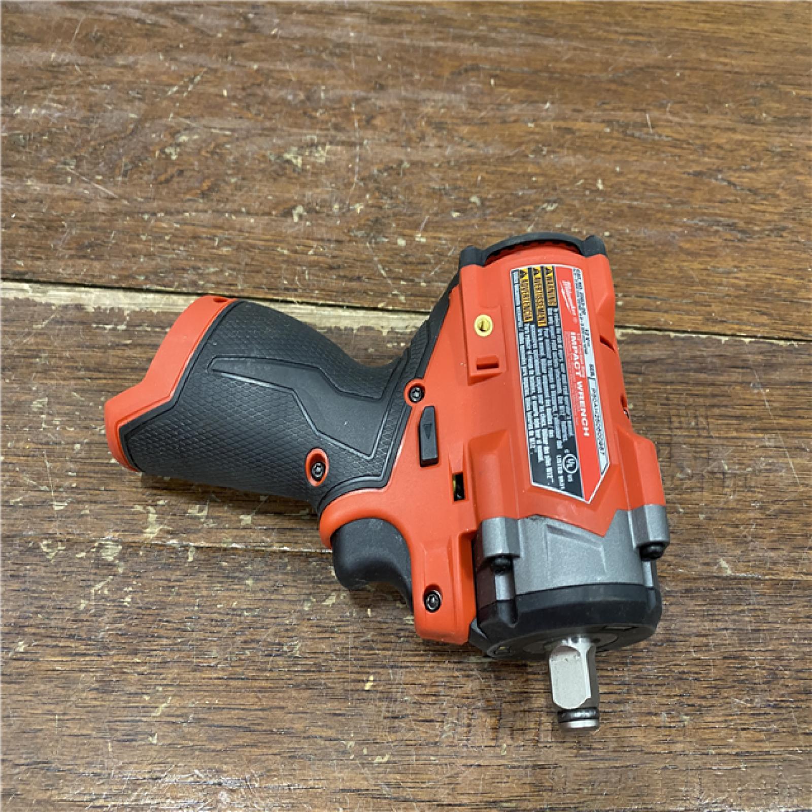 AS-IS Milwaukee M12 FUEL 12V Lithium-Ion Brushless Cordless Stubby 1/2 in. Impact Wrench (Tool-Only)