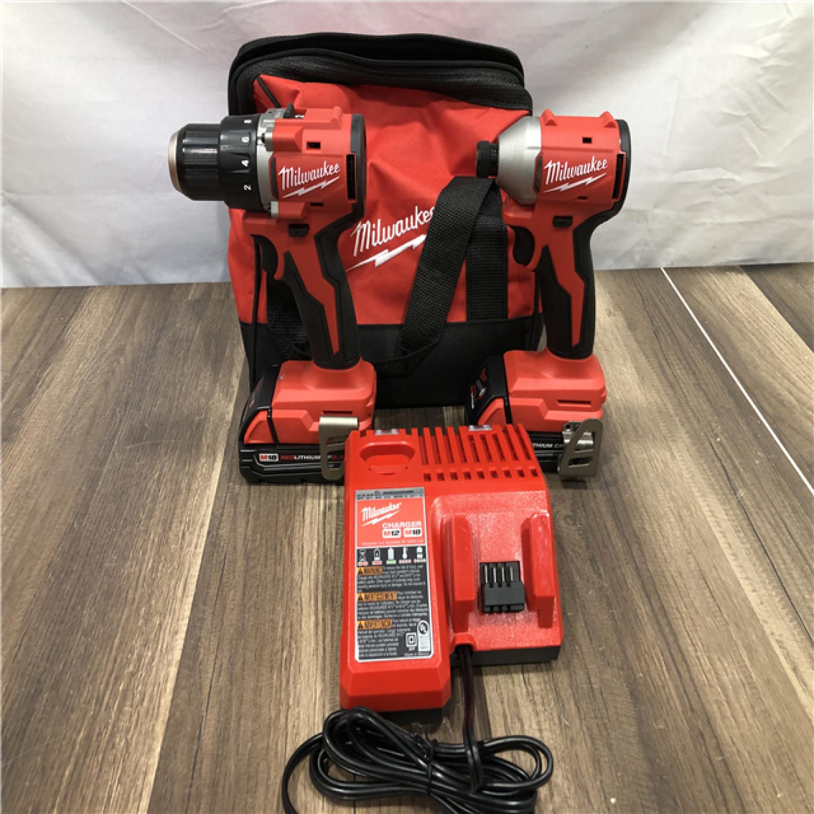 AS-IS Milwaukee 18V Lithium-Ion Brushless Cordless Compact Drill/Impact Combo Kit