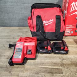 HOUSTON LOCATION - AS-IS Milwaukee M18 18V Lithium-Ion Brushless Cordless Compact Drill/Impact Combo Kit (2-Tool) W/(2) 2.0 Ah Batteries  Charger & Bag