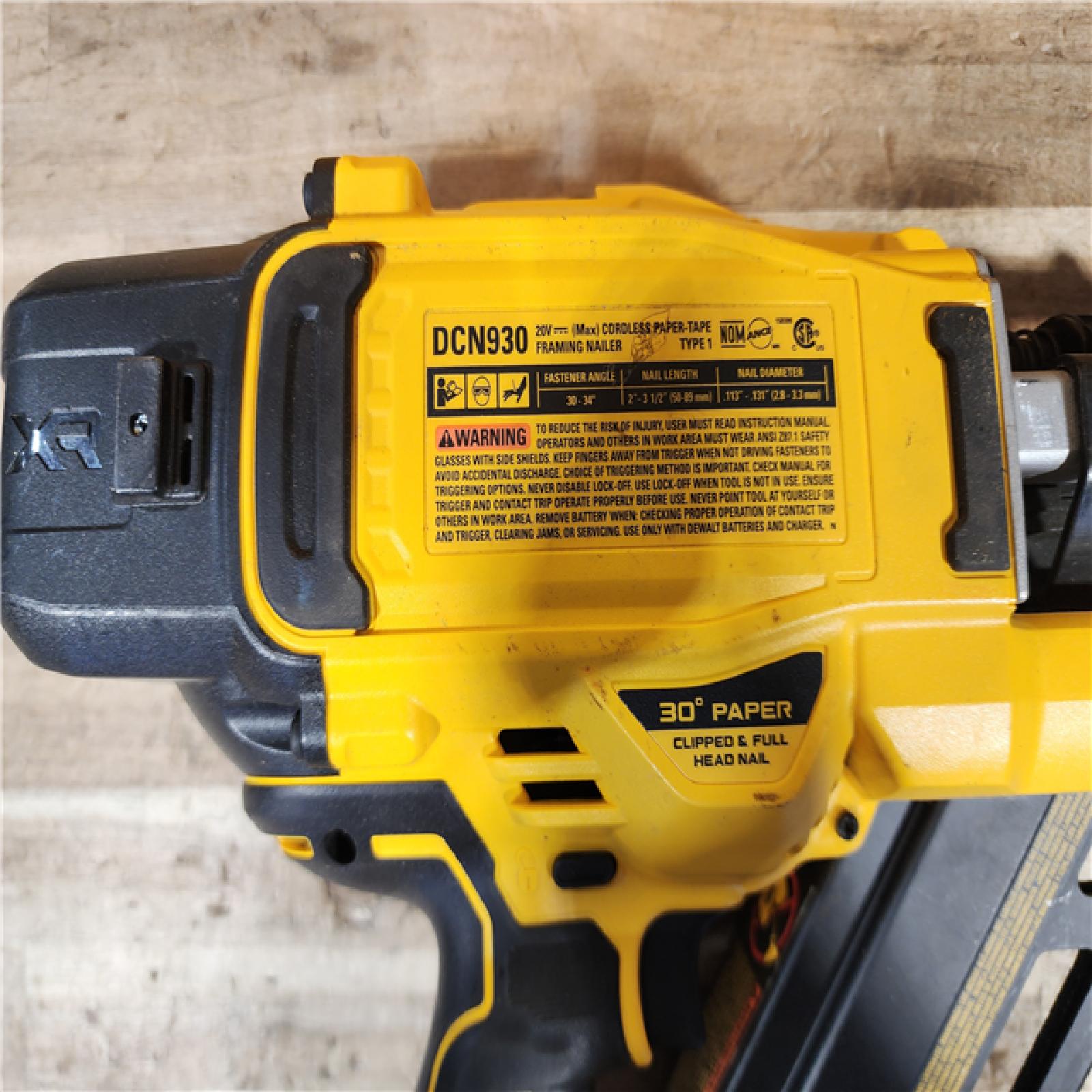 HOUSTON LOCATION - AS - IS DEWALT 20V 30 Degree Cordless Framing Nailer (Tool-Only)