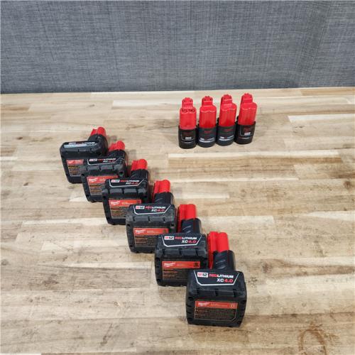 HOUSTON LOCATION - AS-IS MILWAUKEE BATTERY PACK QTY - 10