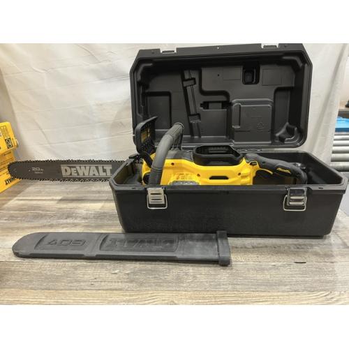 AS-IS DEWALT FLEXVOLT 60-Volt MAX 20 in. Brushless Cordless Battery Powered Chainsaw and Case (Tool with Case Only)
