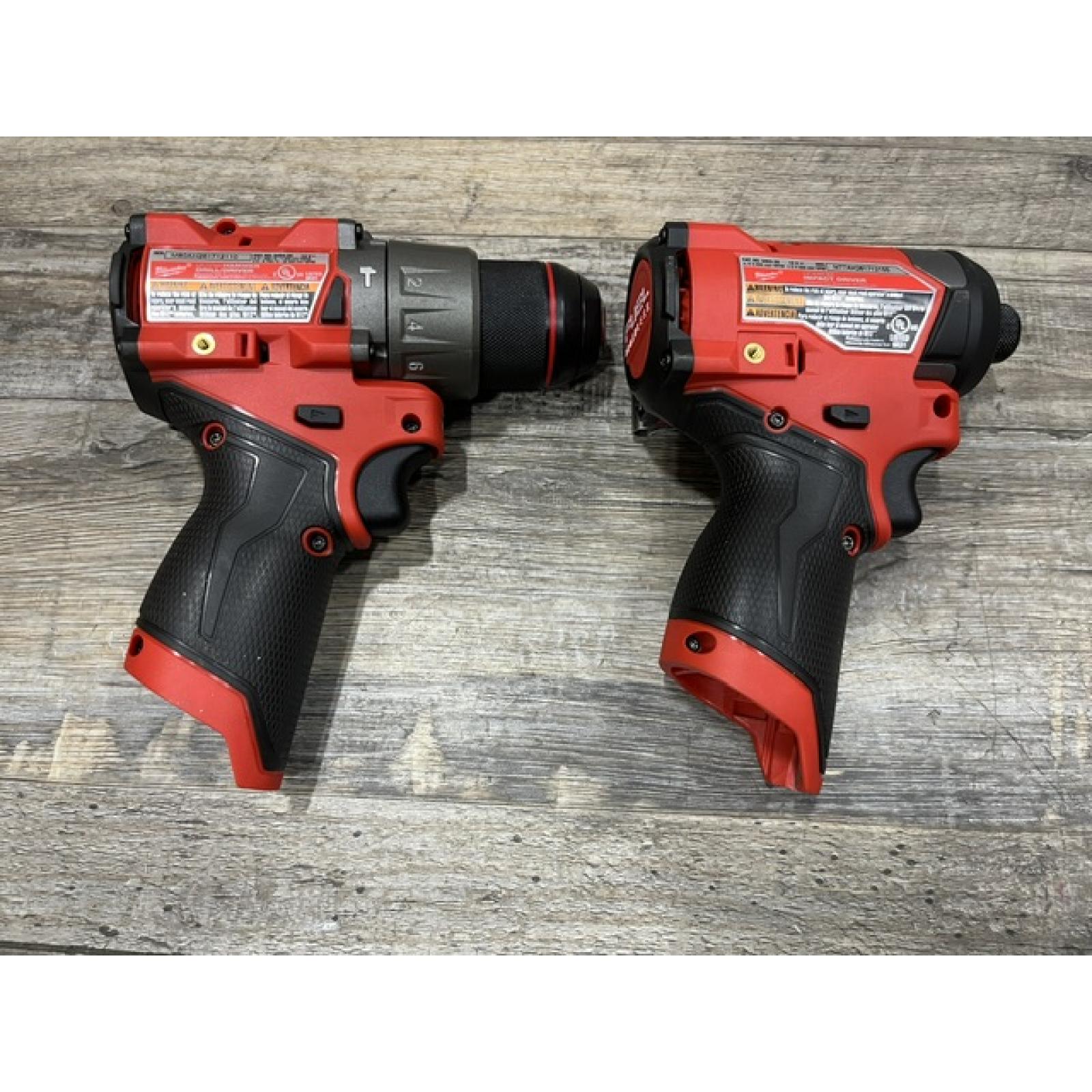 AS-IS Milwaukee FUEL 12-Volt Lithium-Ion Brushless Cordless Hammer Drill and Impact Driver Combo Kit