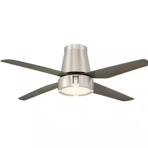 DALLAS LOCATION - Hugh 52 in. Integrated LED Indoor Nickel Ceiling Fan PALLET-(32 UNITS)
