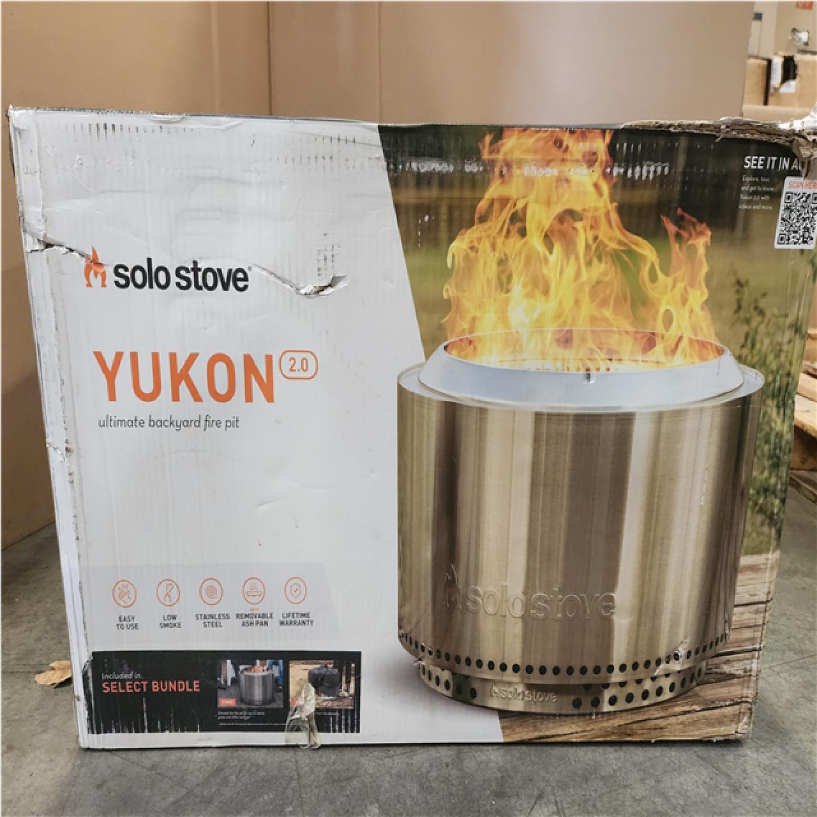 Phoenix NEW Solo Stove Yukon, Stand & Shelter 2.0 27 in. x 27 in. x 19.8 in. Outdoor Stainless Steel Wood Burning Fire Pit