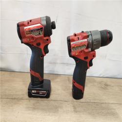 AS-IS- Milwaukee 12V Brushless Hammer Drill and Impact Driver Combo Kit