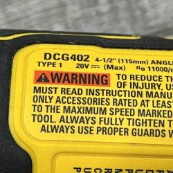 AS-IS DEWALT ATOMIC 20V MAX Cordless 4-1/2 in. Angle Grinder with Paddle Switch (Tool Only)