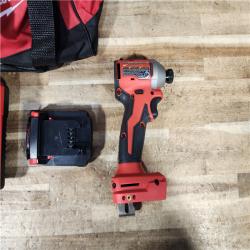 HOUSTON LOCATION - AS - IS Milwaukee 18-Volt Lithium-Ion Compact Brushless Cordless 1/4 in. Impact Driver Kit
