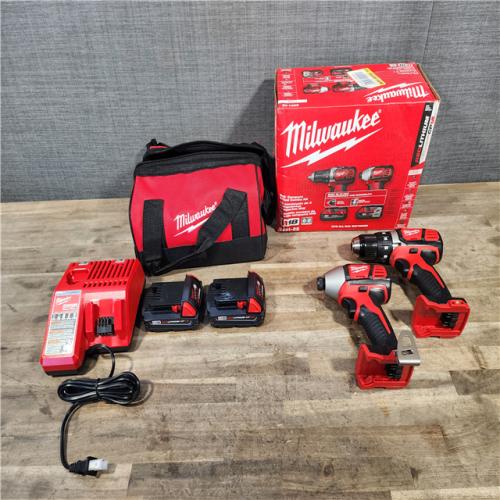 HOUSTON LOCATION - AS-IS Milwaukee 18V Cordless Brushed 2-Tool Drill/Driver and Impact Driver Kit