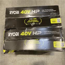 DALLAS LOCATION - 2 UNITS New RYOBI 40V HP Brushless Whisper Series 190 MPH 730 CFM Cordless Battery Jet Fan Leaf Blower with (2) 4.0 Ah Batteries & Charger
