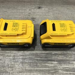 AS-IS DEWALT 20V MAX Premium Lithium-Ion 4.0Ah Battery Pack (2 Pack)