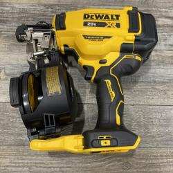 AS-IS DEWALT 20V MAX Lithium-Ion 15-Degree Electric Cordless Roofing Nailer Kit