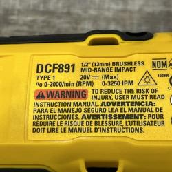 AS-IS DEWALT 20V MAX XR Cordless 1/2 in. Impact Wrench (Tool Only)
