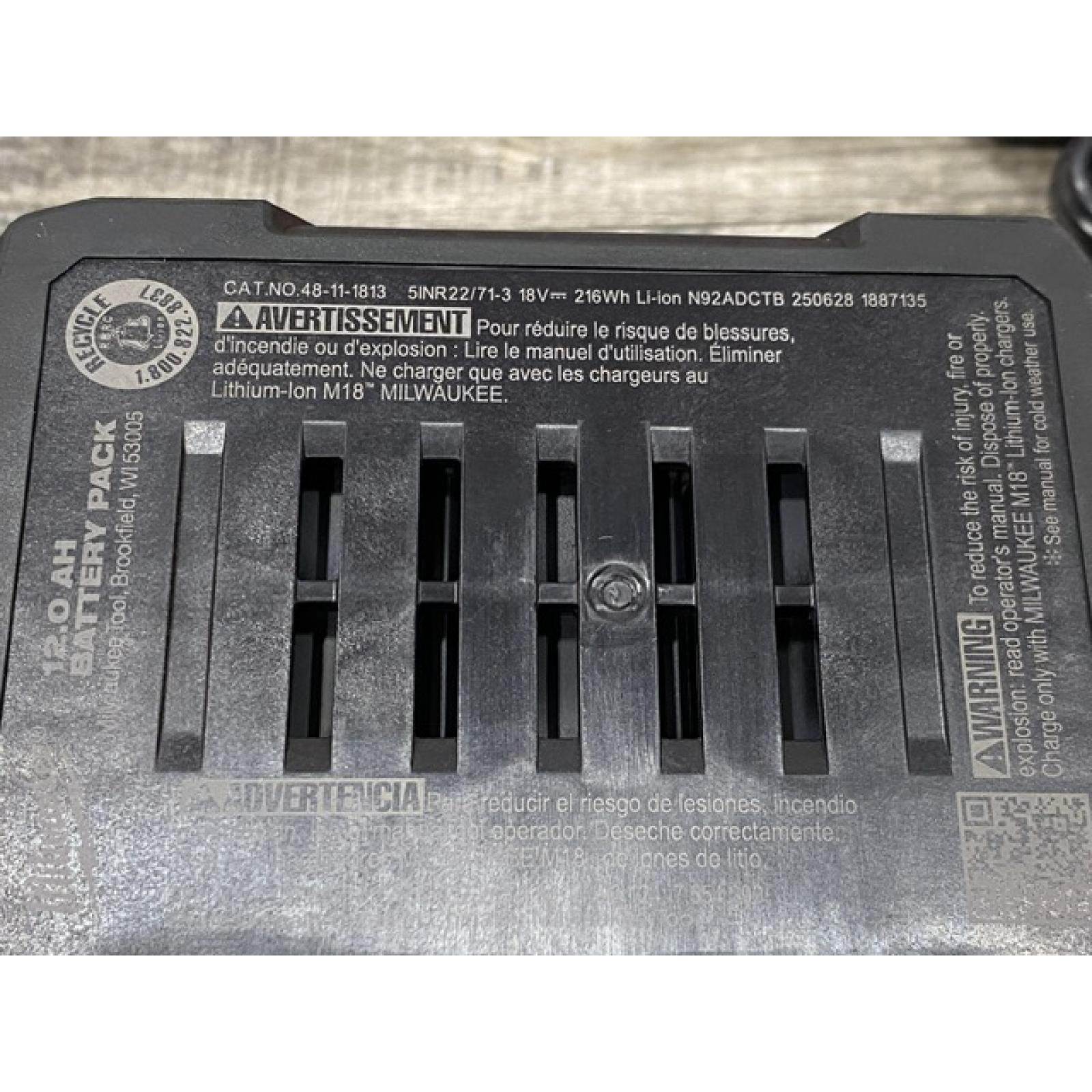 LIKE NEW - Milwaukee 18-Volt Lithium-Ion REDLITHIUM FORGE Starter Kit with 12.0Ah Battery and Charger