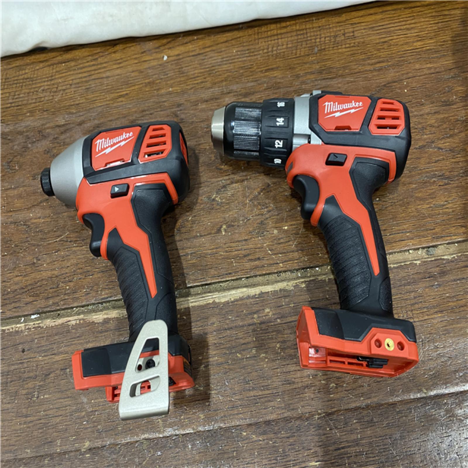 AS-IS Milwaukee M18 18V Cordless Brushed 2 Tool Drill/Driver and Impact Driver Kit
