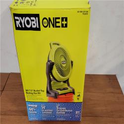 California NEW Ryobi One+ 18V 7.5 Bucket Top Misting Fan Kit  Includes (1) Battery & Charger