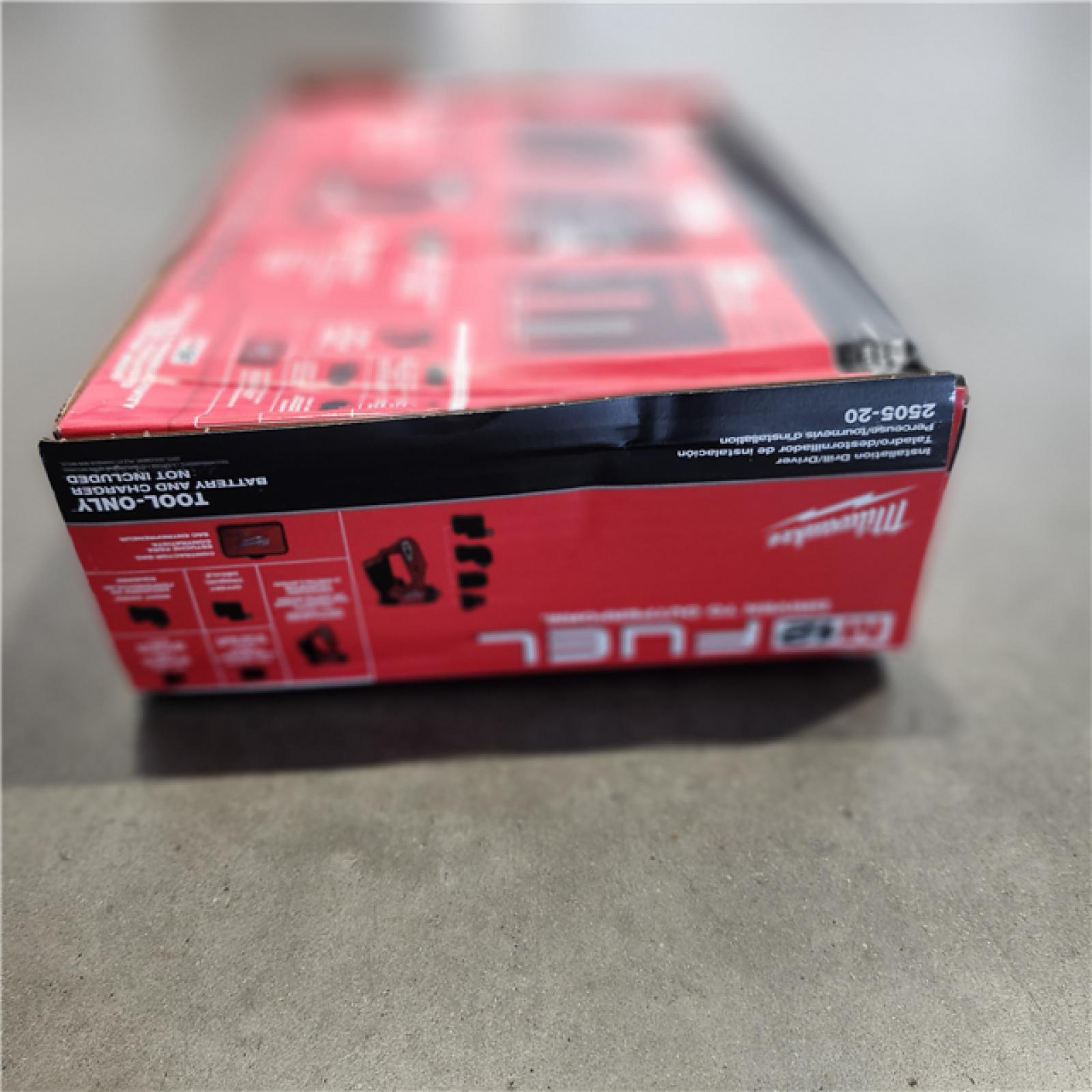 NEW! - Milwaukee M12 FUEL 12V Lithium-Ion Brushless Cordless 4-in-1 Installation 3/8 in. Drill Driver with 4 Tool Head (Tool-Only)