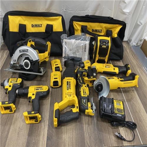 AS-IS Dewalt 20V MAX 9-Tool Power-Tool Combo Kit W/ Soft Case Including 2 Batteries & Charger