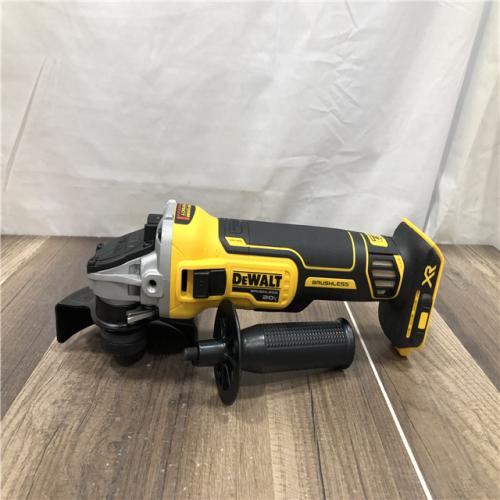 AS-IS DEWALT 20V MAX XR Cordless Brushless 4.5 in. Slide Switch Small Angle Grinder with Kickback Brake (Tool Only)