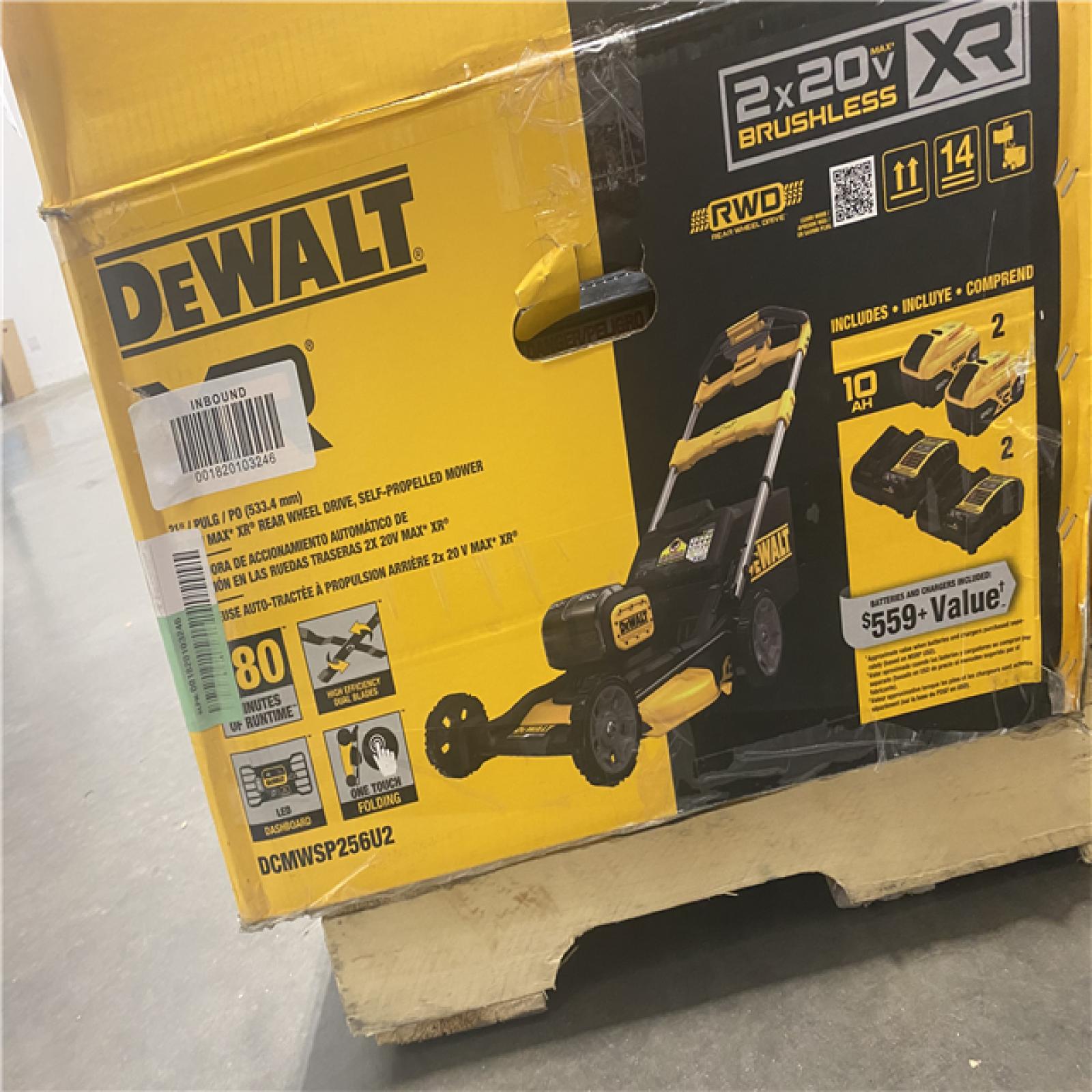 Dallas Location - As-Is 2x20V MAX 21 in. Cordless Battery Powered Self Propelled Lawn Mower Kit with (2) 10 Ah Batteries and Chargers