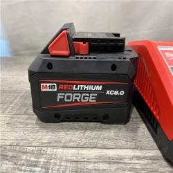 AS-IS Milwaukee 18-Volt Lithium-Ion REDLITHIUM FORGE Starter Kit with 8.0Ah Battery and Rapid Charger