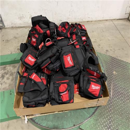 Dallas Location - NEW- Milwaukee General Contractor Work Waist Tool Belt with Suspension Rig(Lot Of 12)