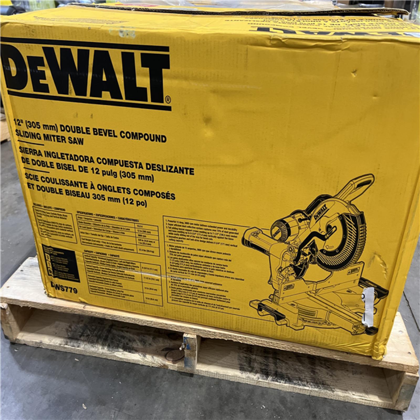 AS-IS DEWALT 12-in Dual Bevel Sliding Compound Miter Saw