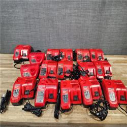 HOUSTON LOCATION - AS - IS MILWAUKEE BATTERY CHARGER PACK QTY - 16