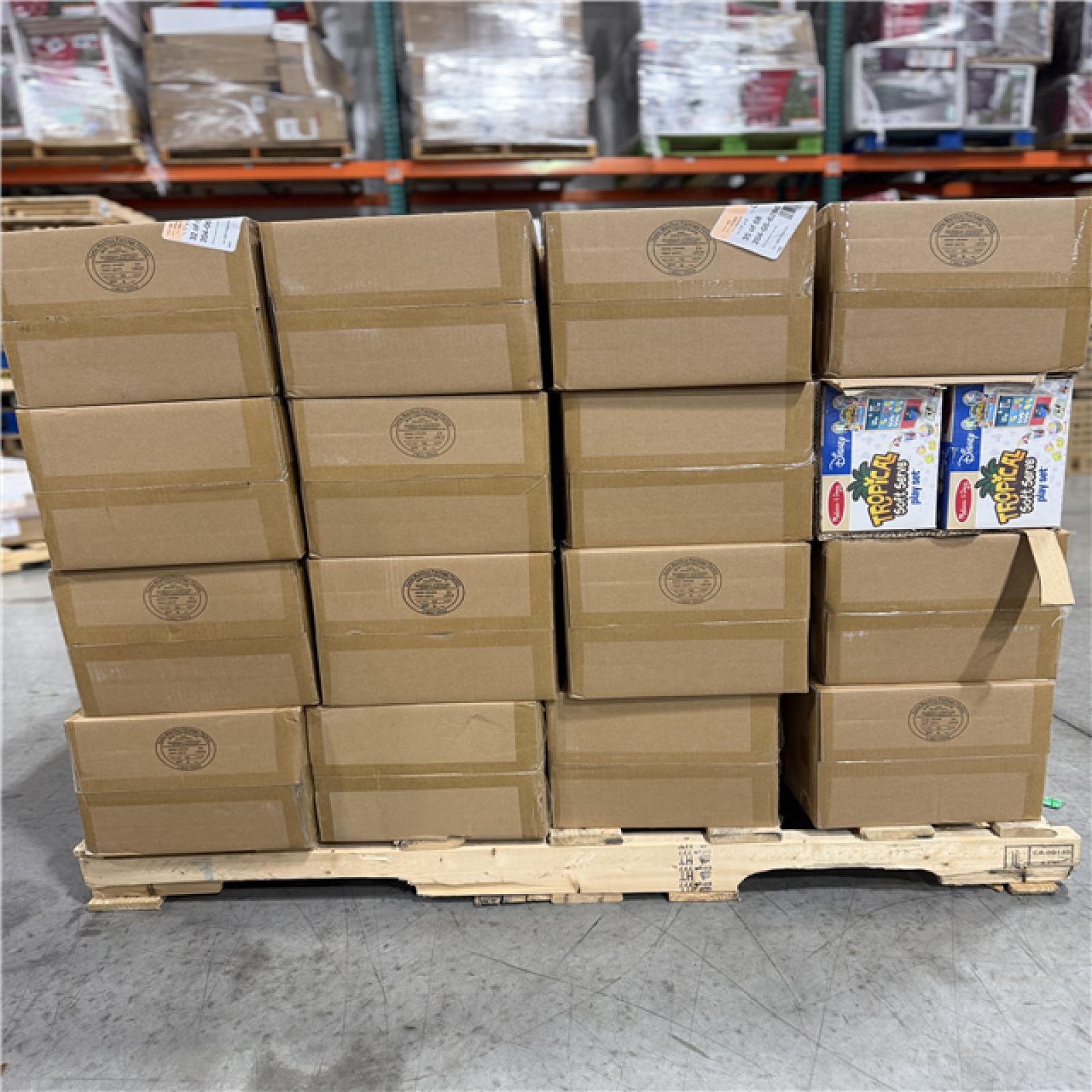 DALLAS LOCATION - NEW! BULLSEYE Melissa & Doug Disney Tropical Soft Serve Ice Cream Wooden Play Food Set PALLET-(96 UNITS)
