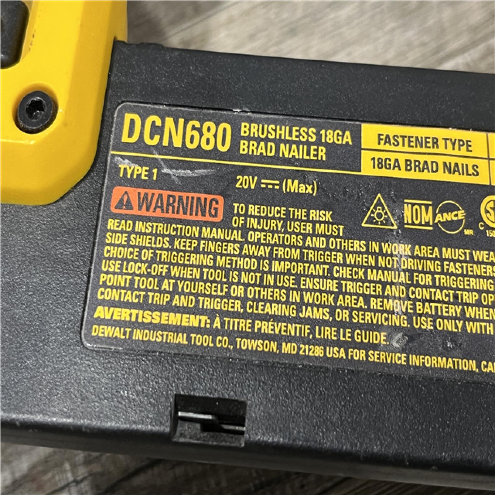 AS-IS DEWALT 20V MAX XR Lithium-Ion Electric Cordless 18-Gauge Brad Nailer (Tool Only)