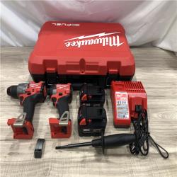 AS-IS Milwaukee FUEL 18V Lithium-Ion Cordless Hammer Drill and Impact Driver Combo Kit