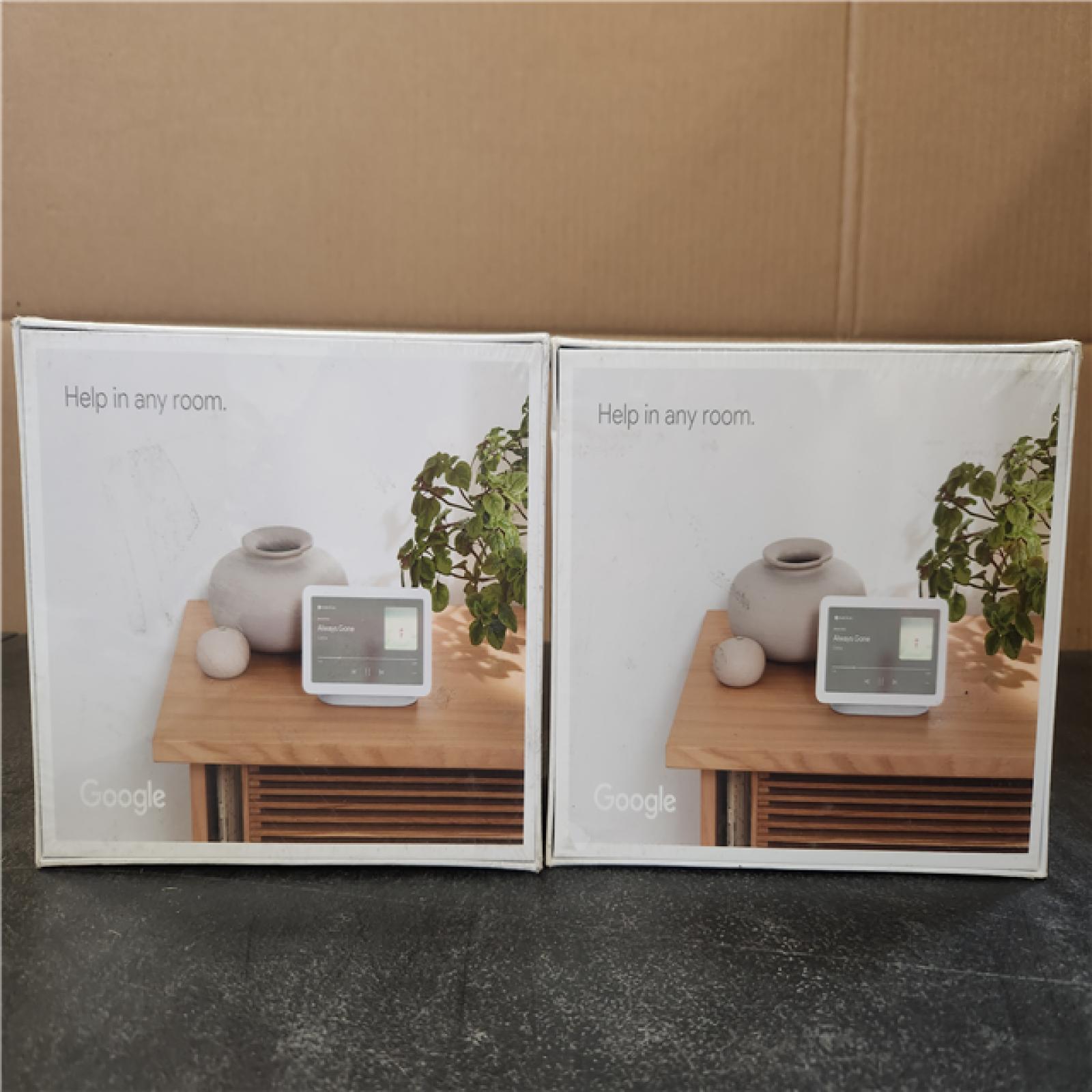 Phoenix NEW Google Nest Hub 2nd Gen - Smart Home Speaker and 7 in. Display with Google Assistant - Chalk (2-Pack)