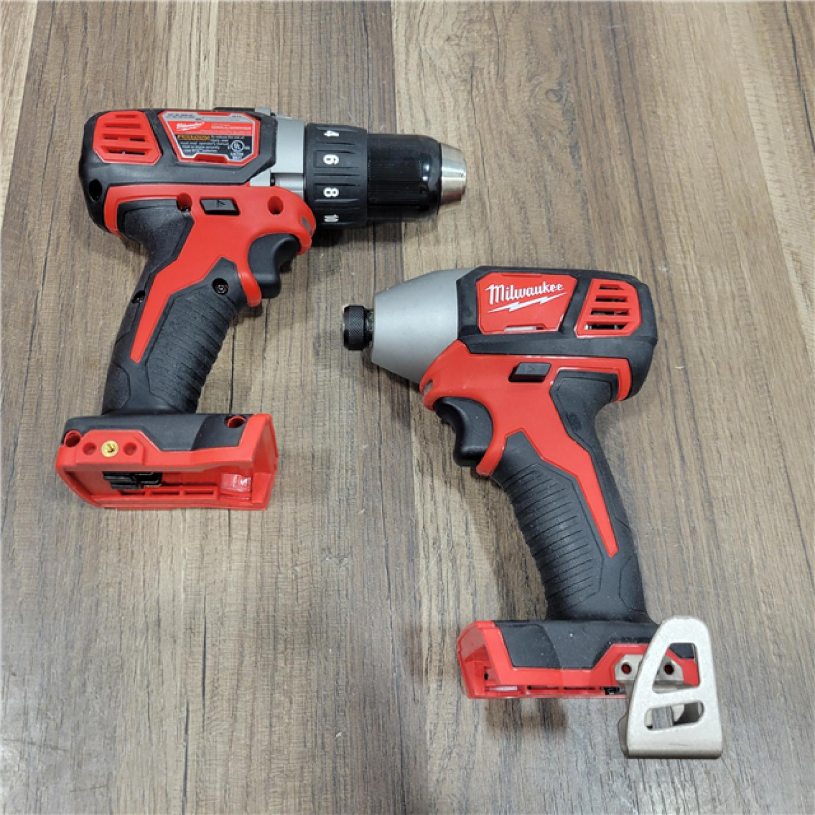 AS-IS Milwaukee M18 18V Cordless Brushed 2 Tool Drill/Driver and Impact Driver Kit
