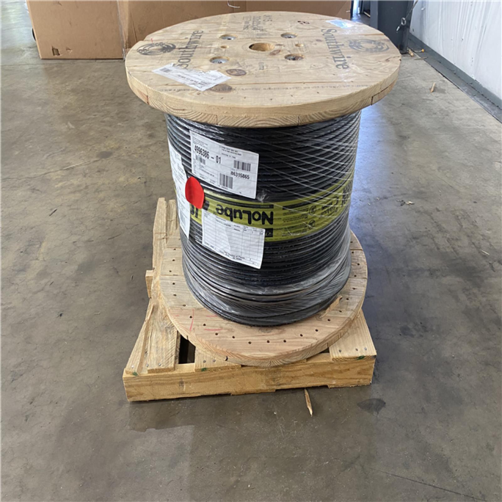 Houston Location AS IS - Large Copper Wire Roll THHN 2/0 Str Cu SIM Bk 2500R