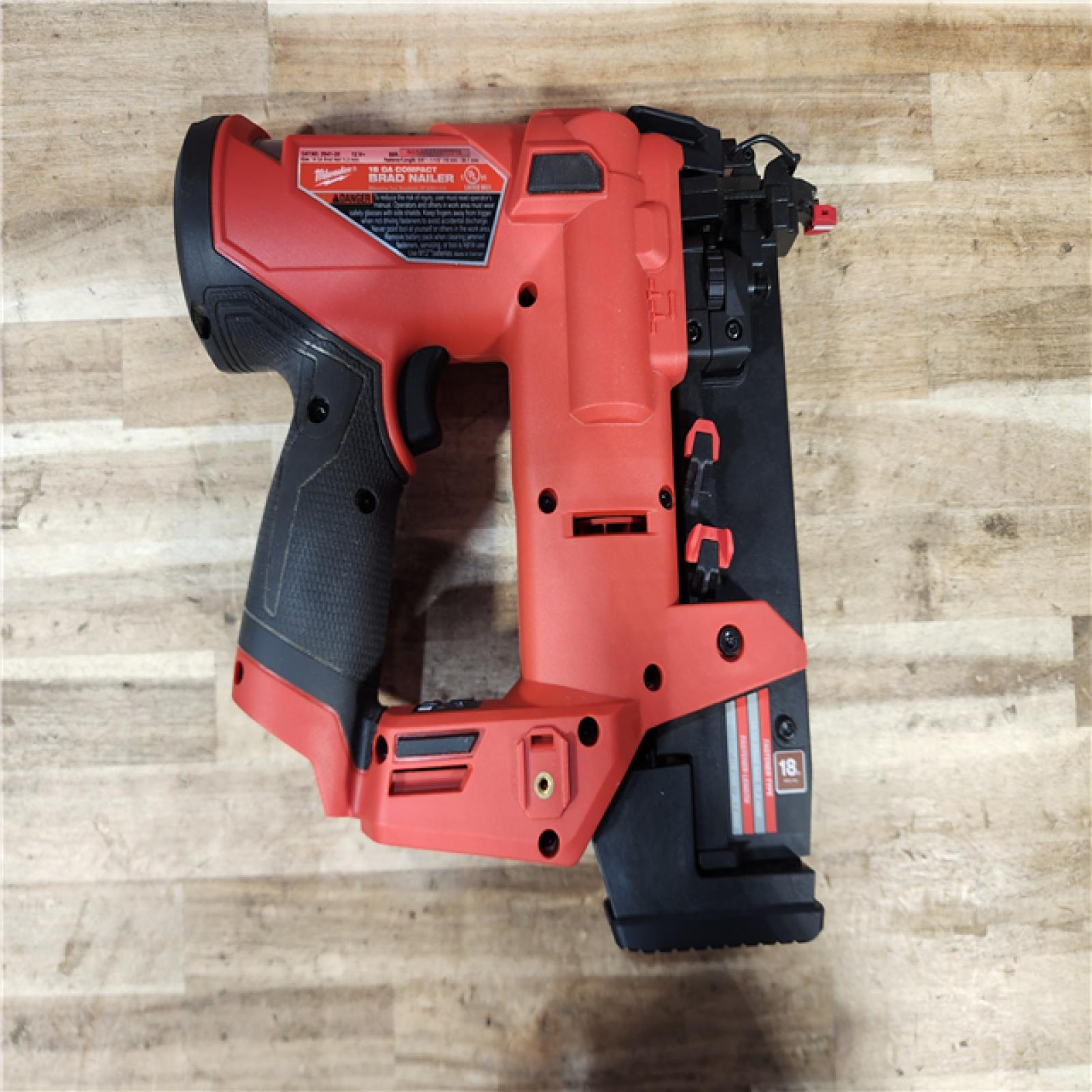 HOUSTON LOCATION - AS-IS Milwaukee  FUEL 12-Volt Lithium-Ion Brushless Cordless 18-Gauge 1-1/2 in. Compact Brad Nailer (Tool Only)